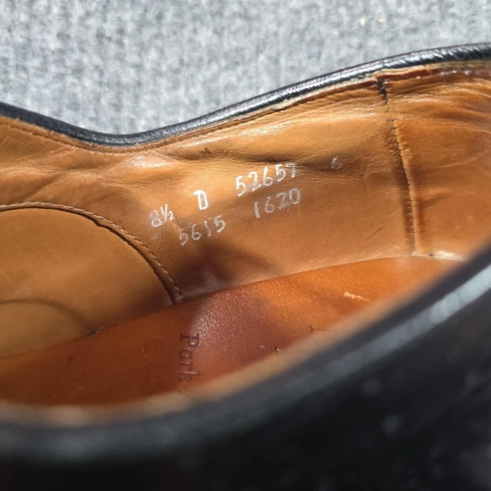 Allen Edmonds Shoes Mens Size 8.5‎ D Black Park Avenue Cap Toe Oxford Dress